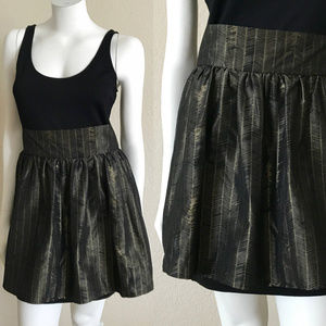 Bodycon Mini Cocktail Dress w Chevron Silk Overlay